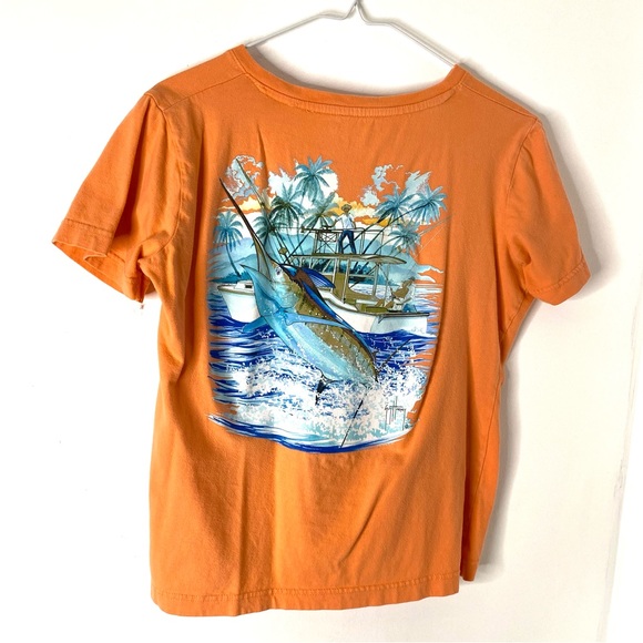 Guy Harvey Orange Swordfish Graphic Tee - Picture 2 of 6